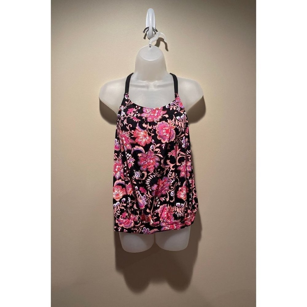 4 DD Lands End Tankini Swim Top J01 09